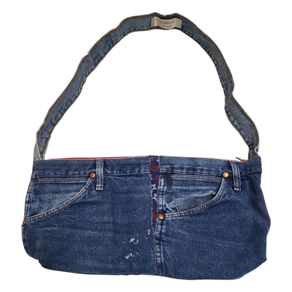Vintage Wrangler & Levi’s Denim Hobo Bag Boho Western Country Y2K - Picture 2 of 8